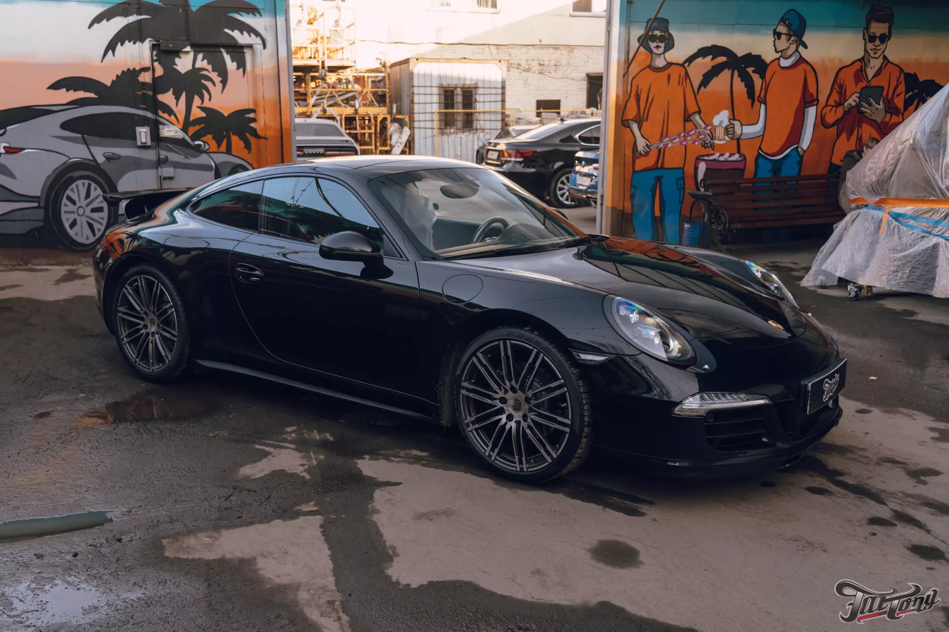 Porsche 911. Полировка пленки+покрытие керамикой